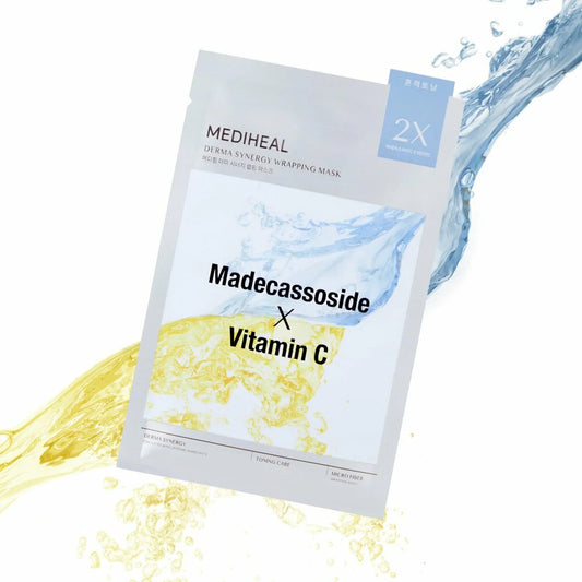 MEDIHEAL Derma Synergy Wrapping Mask Sheet for Toning Care (Madecassoside x Vitamin C)